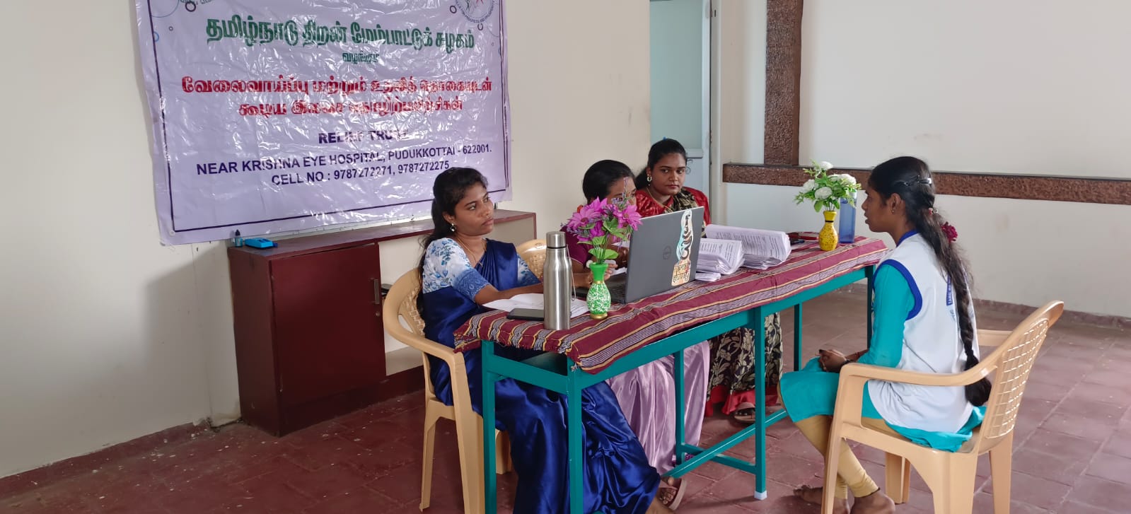 Relief Trust training session with students and teachers
