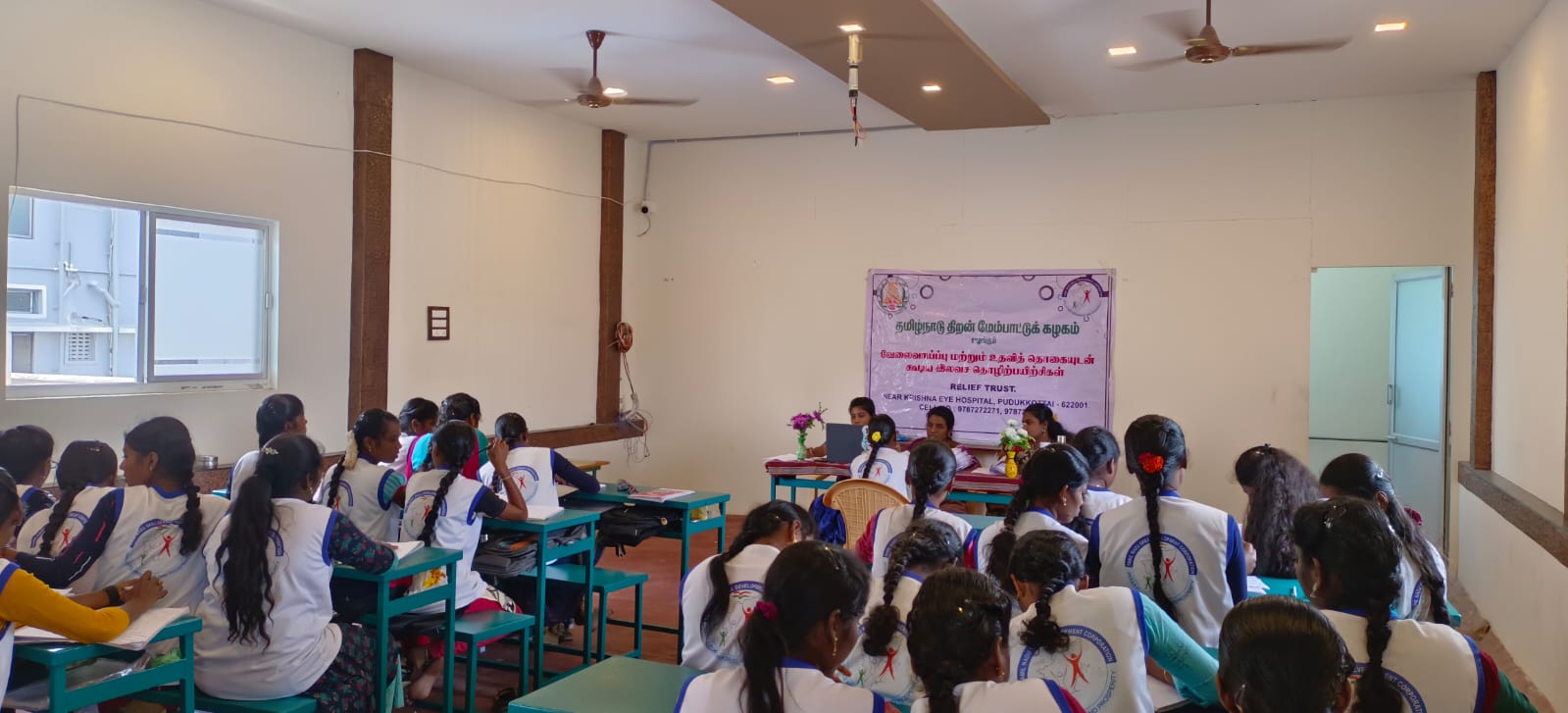Relief Trust classroom lecture for students
